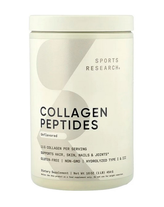 Sports Research Collagen Peptides Unflavored в официальном магазине iHerb США - заказать в Россию