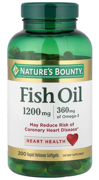 БАД с Омега-3 Nature's Bounty Fish Oil 1200mg в официальном магазине iHerb США для заказа в Россию