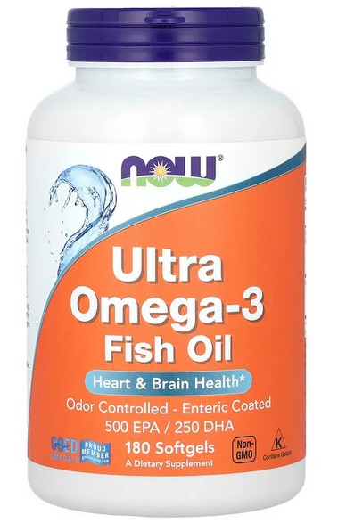 БАД с Омега-3 NOW Foods Ultra Omega-3 в официальном магазине iHerb США для заказа в Россию