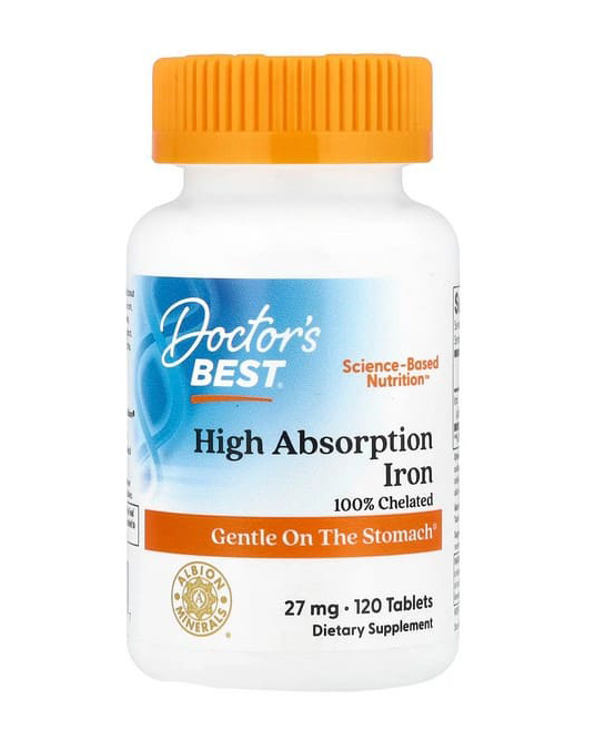 Витамин Doctor's Best, High Absorption Iron в официальном магазине iHerb США для заказа в Россию